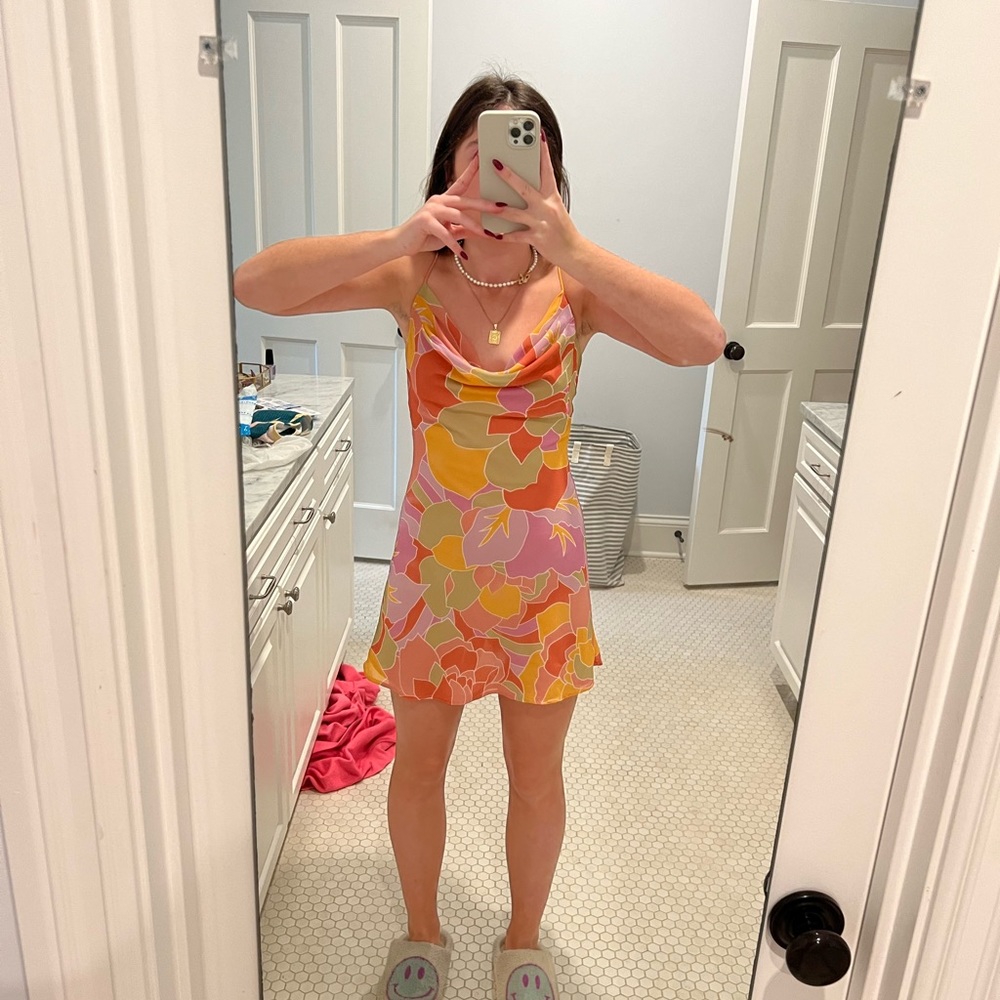 Colorful slip dress